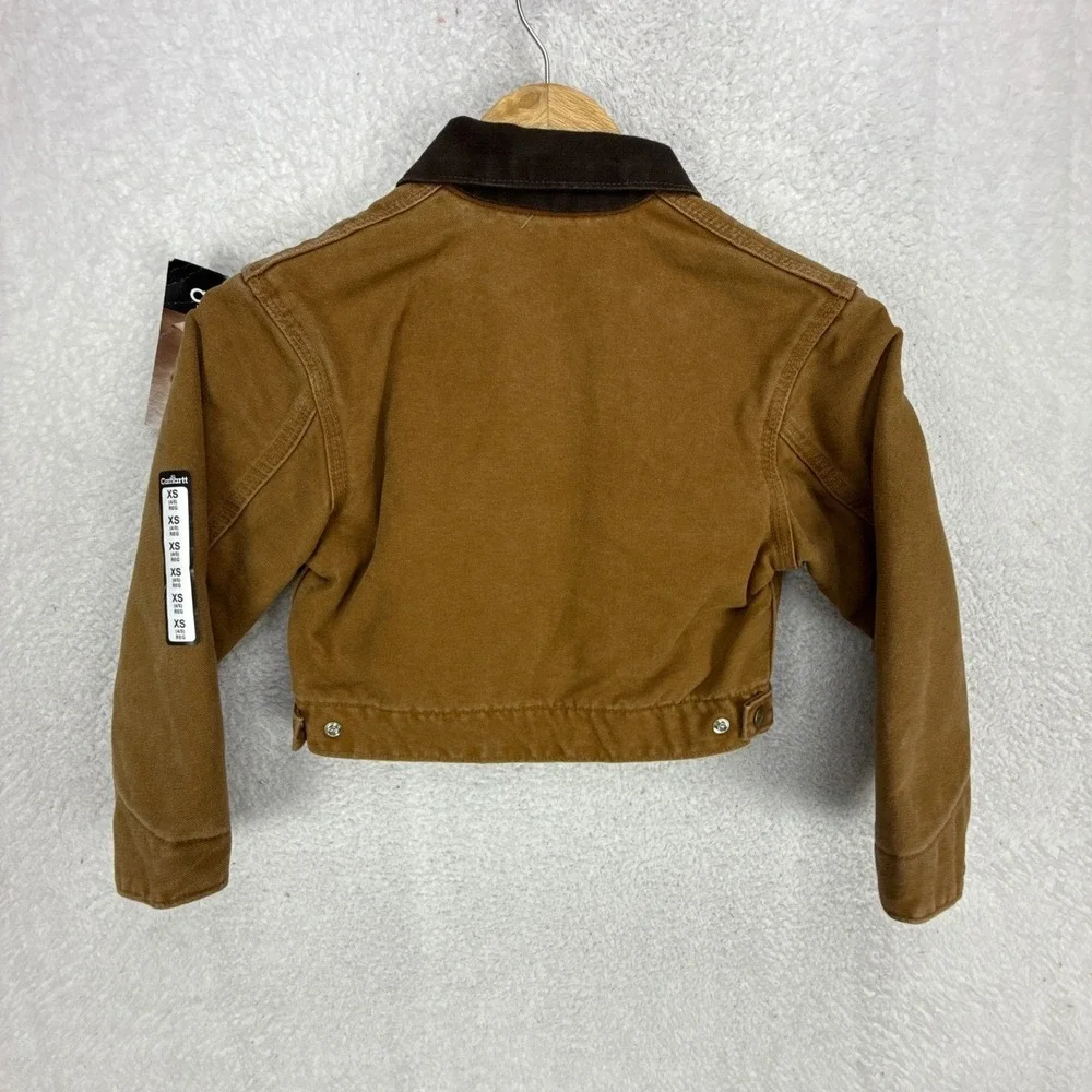 Carhartt Detroit Jacket Fleece Lined Youth‎ XS (4/5) YYJ97 BRN Brown NWT NOS
